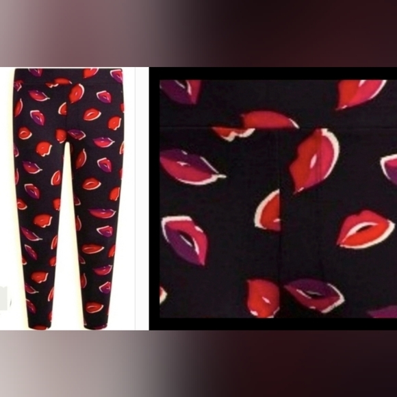 torrid Pants - ❤NWT TORRID LEGGING LIPS PRINT - FULL LENGTH COMFORT WAIST - PLUS SIZE